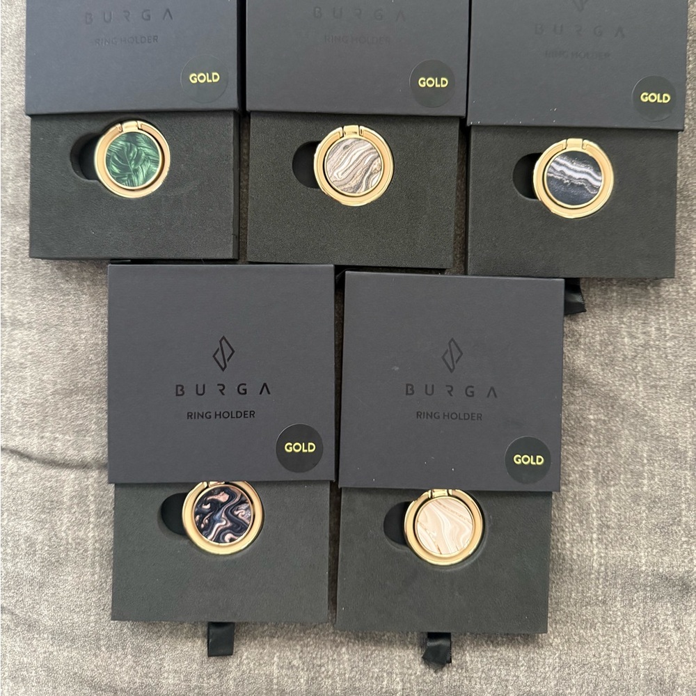 Burga Phone Ring Holder Gold Assortment